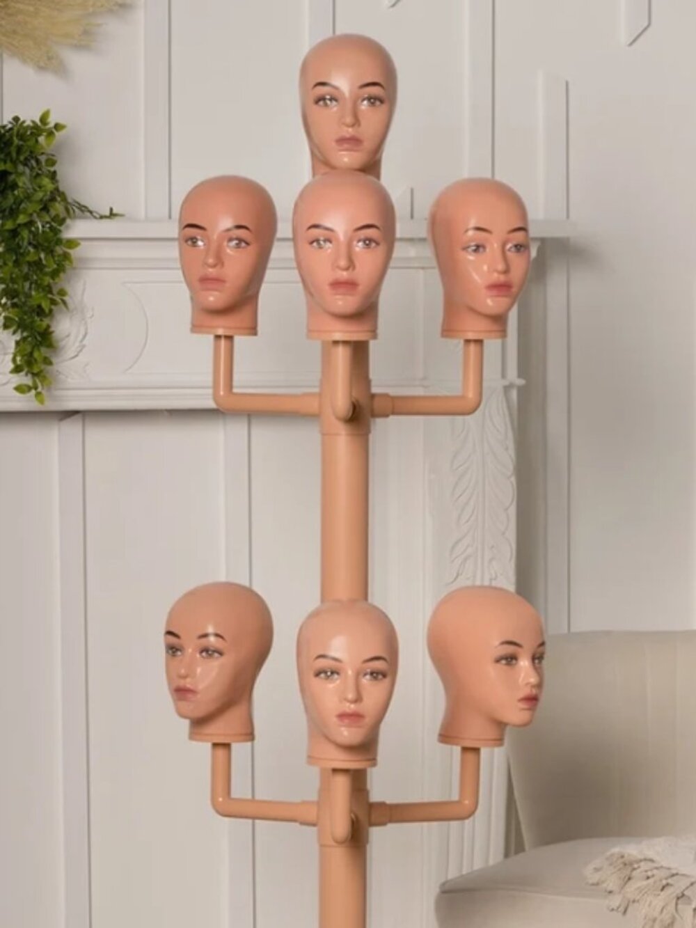 The Wig Hanger Multi-Head Wig Stand